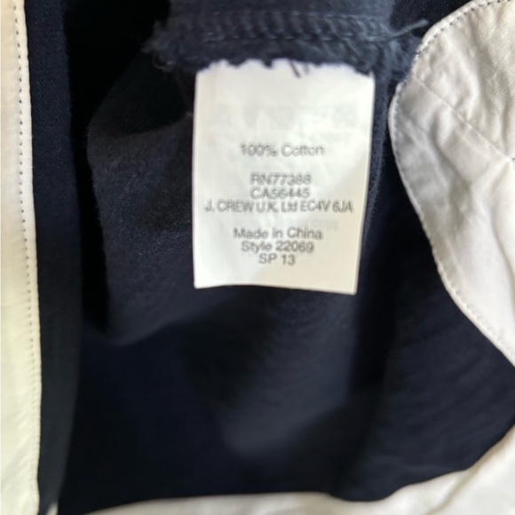 J. Crew Short Sleeve Colorblock Blue & Cream Shift Dress Size Lg - Picture 5 of 9